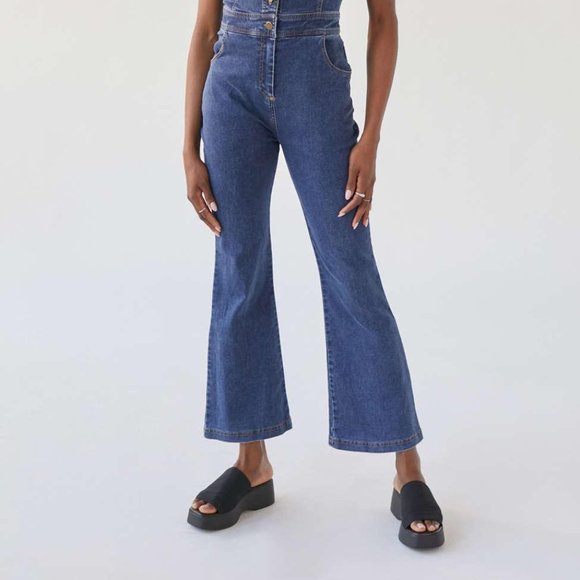 *SOLD* NWT Urban Outfitters Denim Coverall Jumpsuit XS - Picture 4 of 11